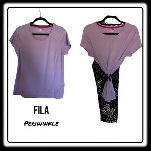 FILA Periwinkle workout shirt. size XL. Stretchy and lightweight!